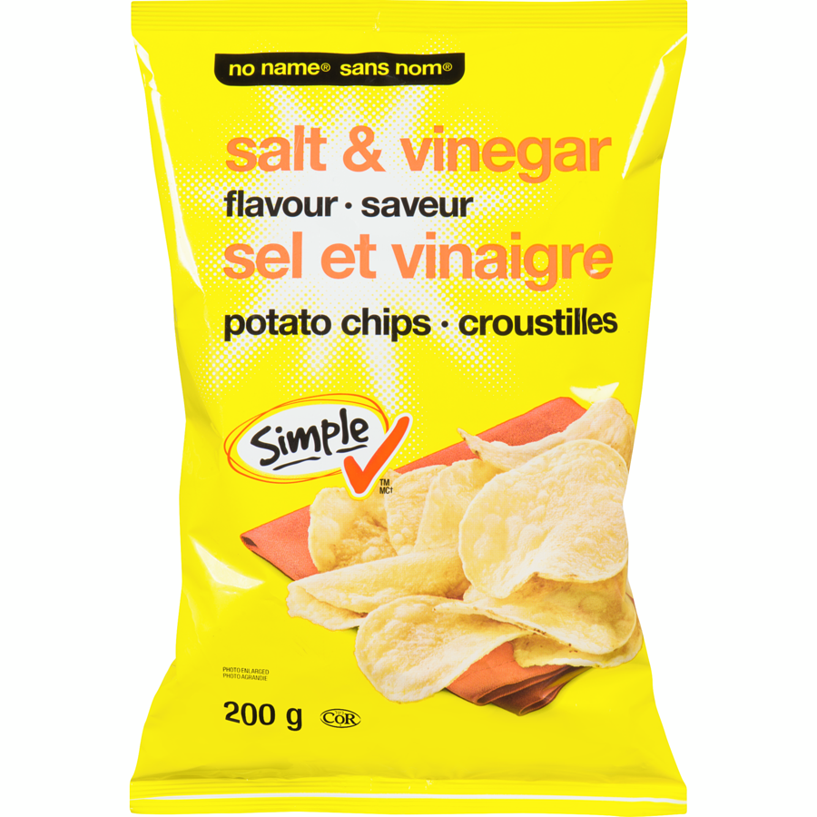 No Name Chips Salt & Vinegar 200g