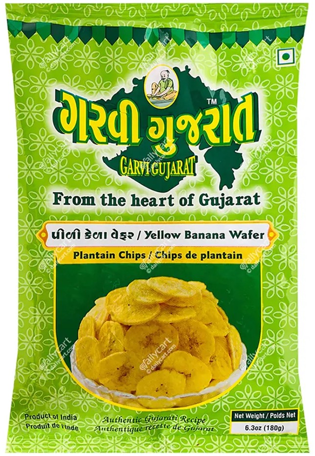 Garvi Gujrat Banana Chips Yellow 180g