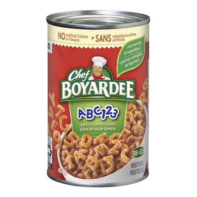 Chef Boyardee ABC123 Pasta 425g
