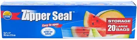 Zipper Seal Storage Bags 20ct